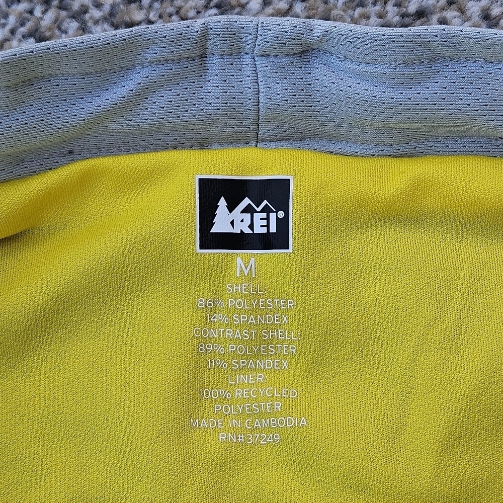 REI Mens Climbing Biking Shorts Gray Black Hip Pockets Outdoor Athletic Medium - Picture 4 of 11